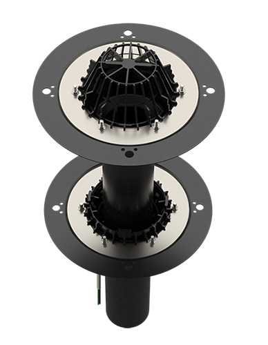 Воронка кровельная WIGAR двухуровневая с уплотнительным элементом 1/2/V1, необогреваемая, 110/450, 160/450